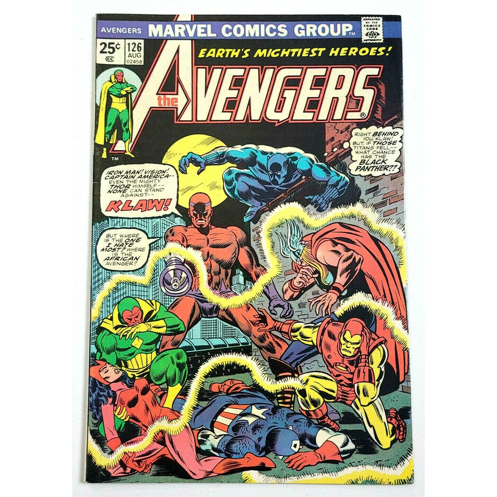 AVENGERS # 126 - (1974) MARVEL‎ COMICS - KLAW APPEARANCE